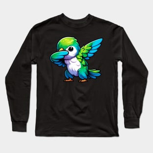 Hummingbird Dabbing - Birdwatcher & Ornithologist Favorite Long Sleeve T-Shirt